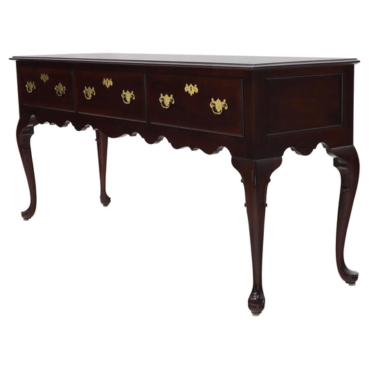EstablishedLines Kindel Mahogany Queen Anne 3-Drawer Sideboard