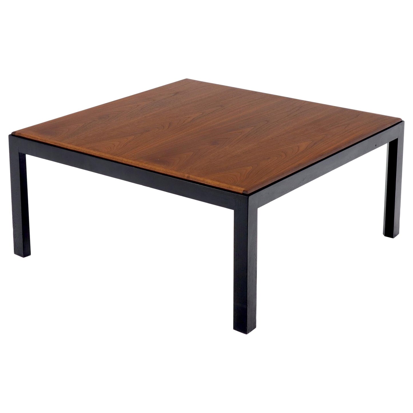 EstablishedLines Square Walnut Top Ebonized Base Center Coffee Table