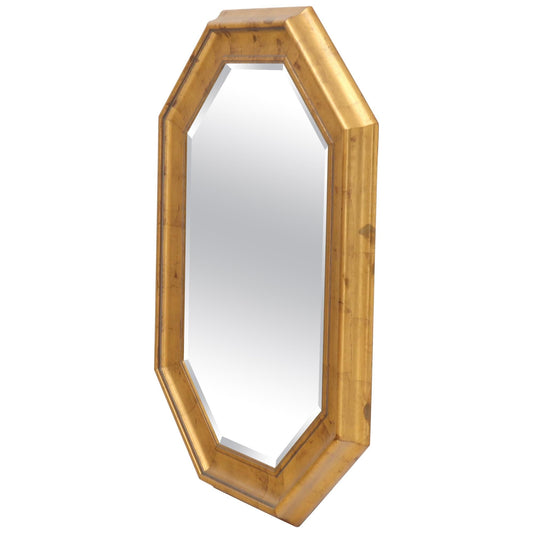 EstablishedLines Decorative Octagon Gilt Frame Beveled Wall Mirror