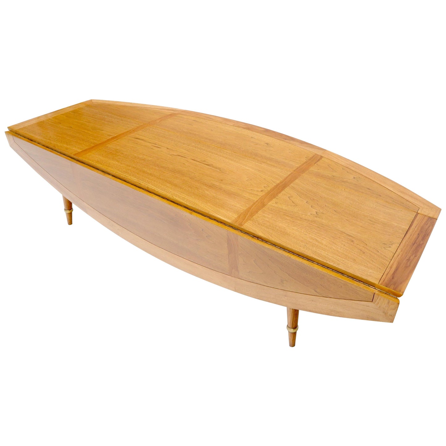 EstablishedLines Boat Shape Large Drop Leaf Expandable Coffee Table