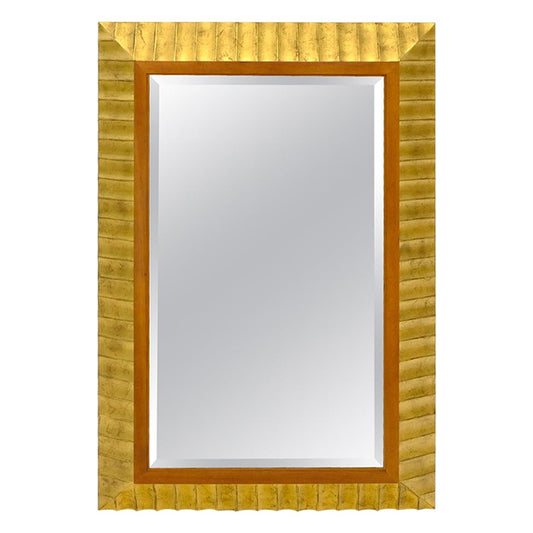 EstablishedLines Large Scallop Edge Gold Gilt Frame Mirror by Baker