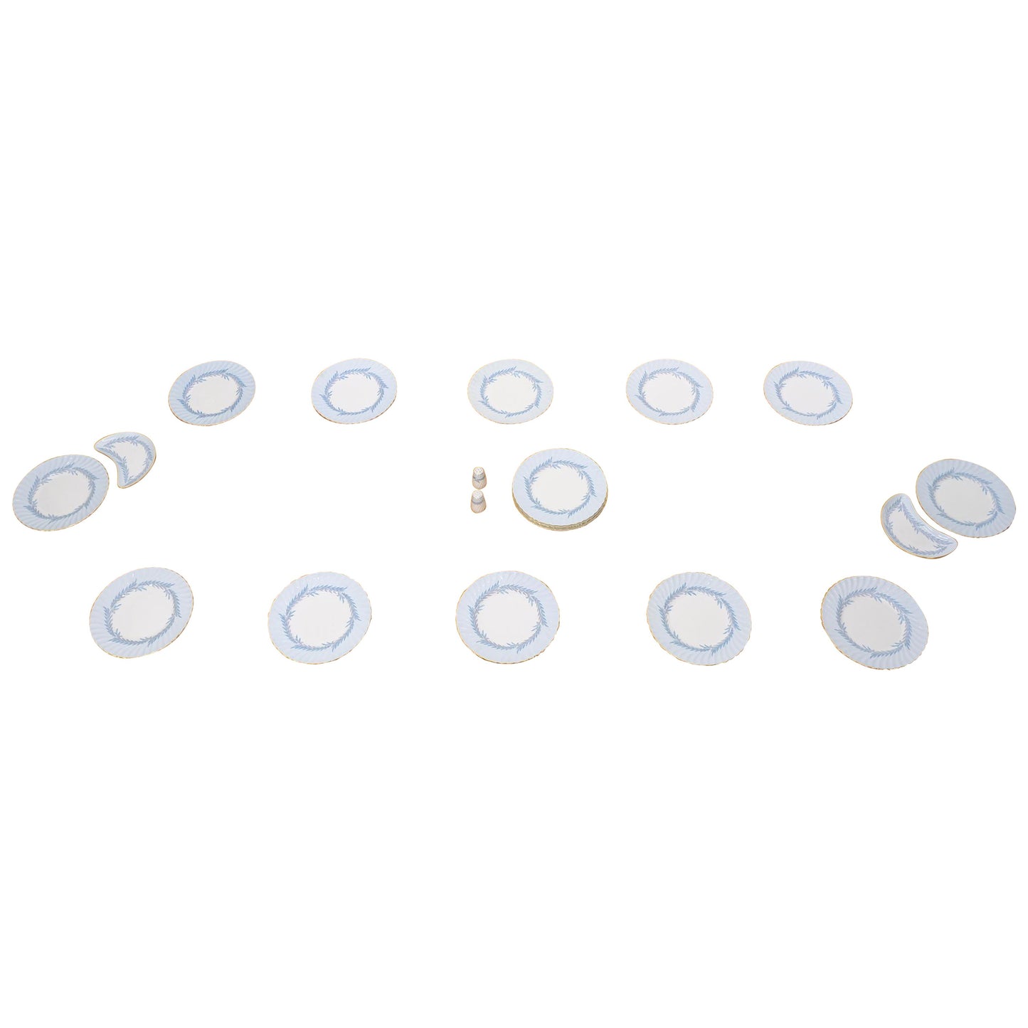 EstablishedLines Set of 16 Minton Porcelain China Made in England Diner Plates Salt & Pepper Set