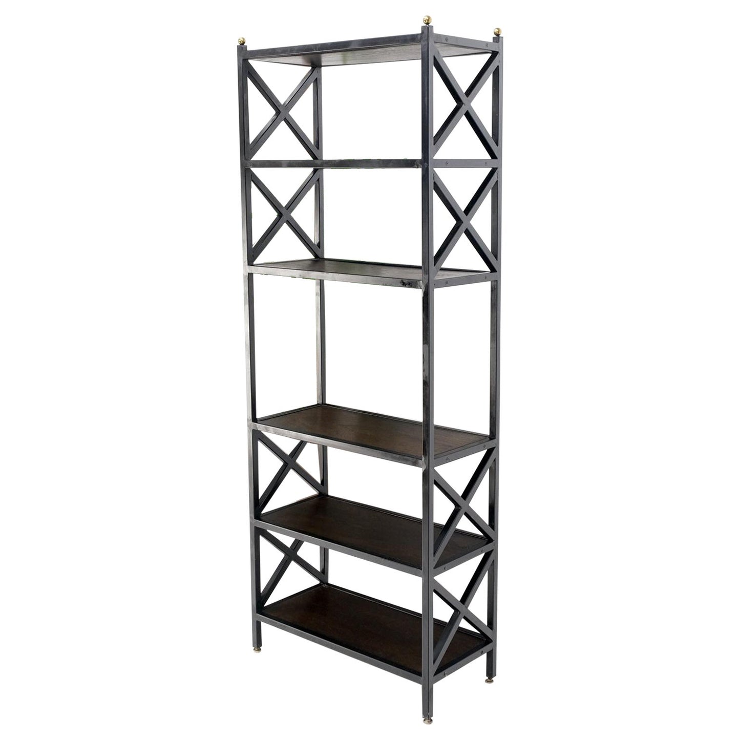 EstablishedLines Metal X Shape Base Six Tier Shelves Etagere