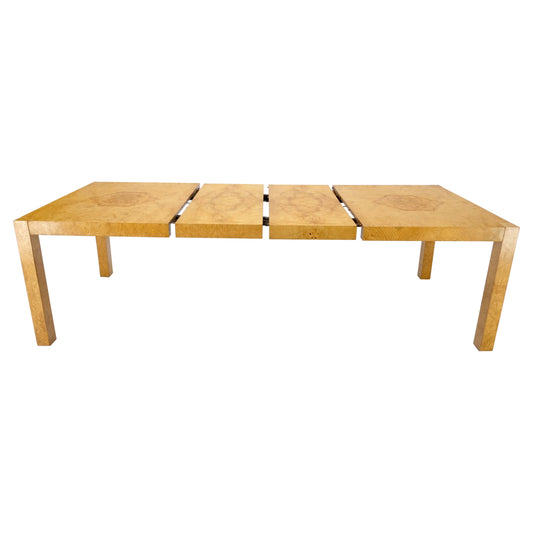 EstablishedLines Parson Burl Walnut Rectangle Lane Furniture Dining Table w/ Two Leaves Mint!