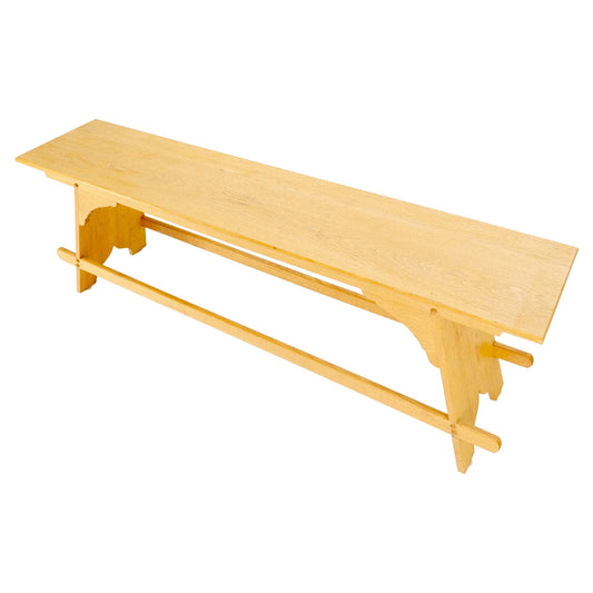 EstablishedLines Arts & Crafts Studio Made Long Oak Bench