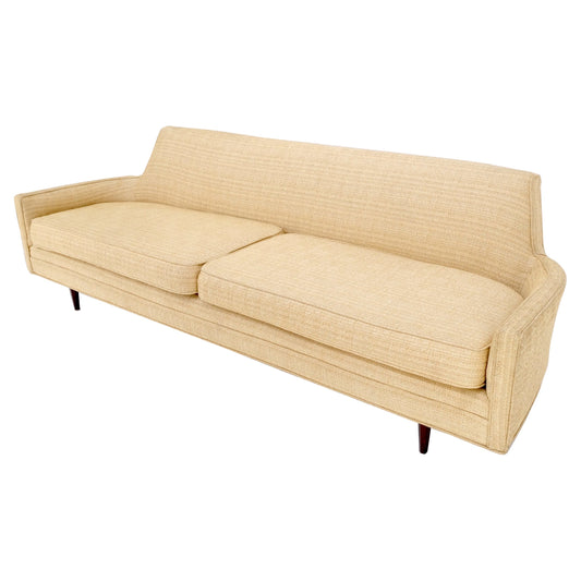 EstablishedLines Mid-Century Modern Gondola Style Sofa Pearsall Attributed Oatmeal Upholstery
