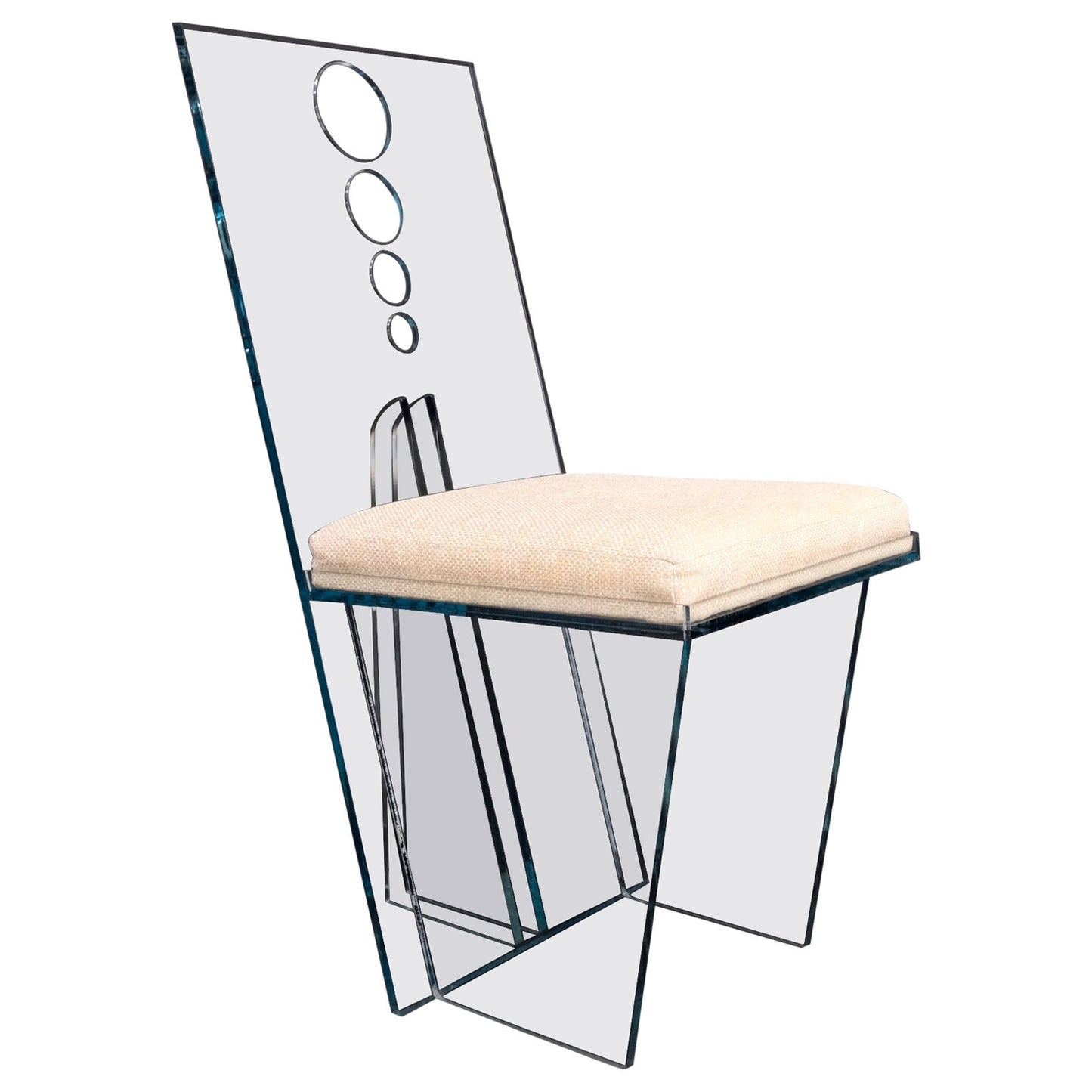 EstablishedLines Charles Hollis Jones 'Wisteria' Lucite Dining Chair Introduced, 1968