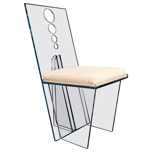 EstablishedLines Charles Hollis Jones 'Wisteria' Lucite Dining Chair Introduced, 1968
