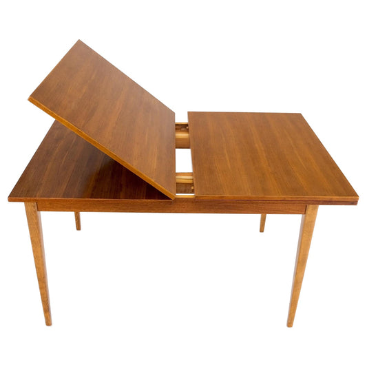 EstablishedLines Rectangle Teak Danish Mid Century Modern Dining Table Flip Top  Sweden Made MINT