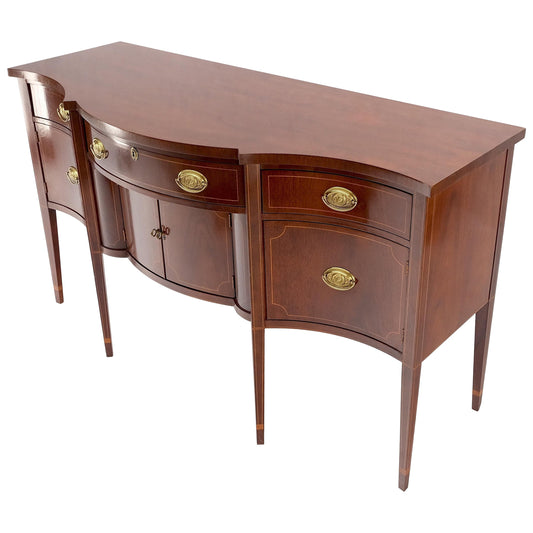 EstablishedLines Full Size Pencil Inlaid Mahogany Federal SideBoard Server Buffet by Baker MINT!