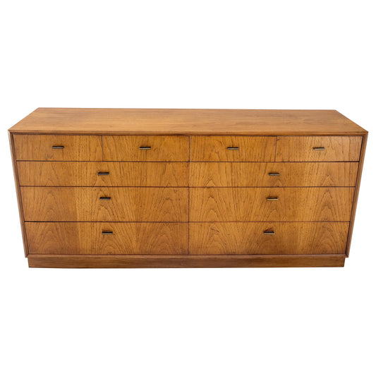 EstablishedLines Campaign Style Mid Century Modern 10 Drawers Long Dresser Credenza Mint!