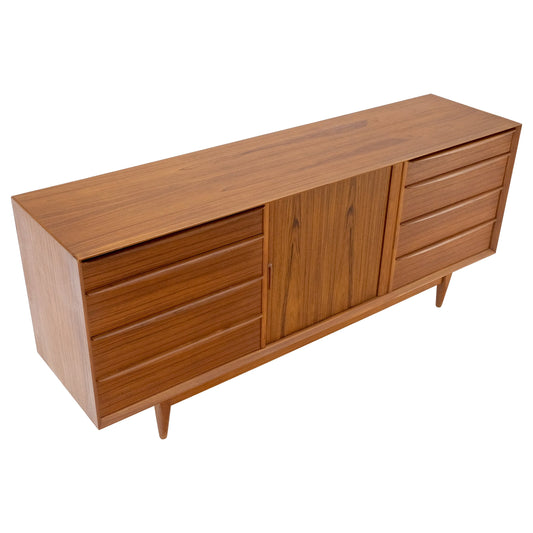 EstablishedLines Teak Danish Mid-Century Modern Tambour Credenza Dresser by Falster Mint!