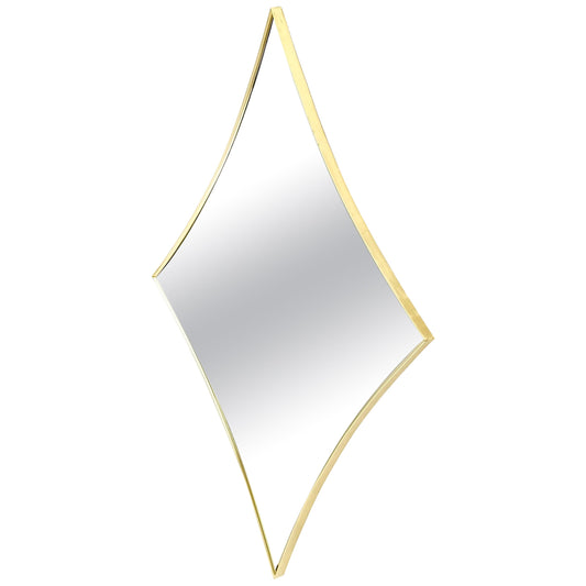 EstablishedLines Diamond Shape Italian Aluminum Molding Thin Profile Frame Wall Mirror Mint