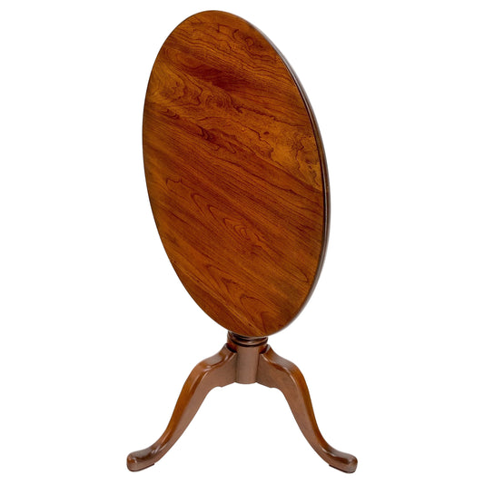 EstablishedLines Solid Cherry Tilt Top Tripod Base Lamp Table Mint!