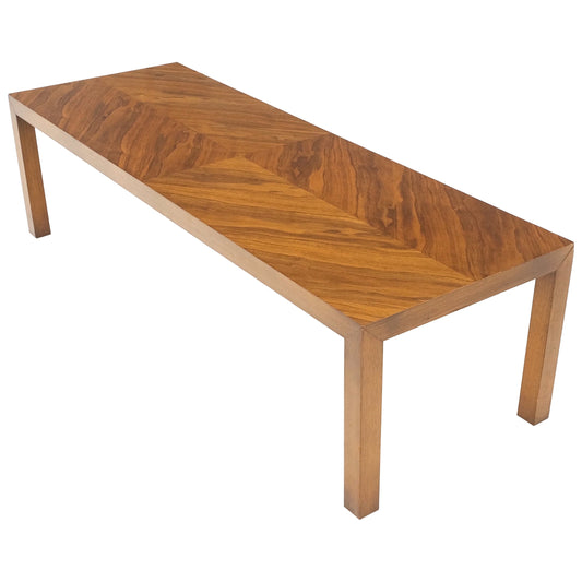 EstablishedLines Mid-Century Modern Long Rectangle Walnut Parsons Style Coffee Table Mint!