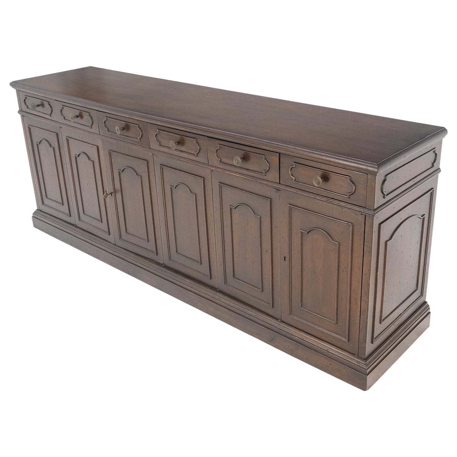 EstablishedLines Bloomingdale's Long Dresser Credenza Accordion Door 18 Drawers Dark Walnut MINT!