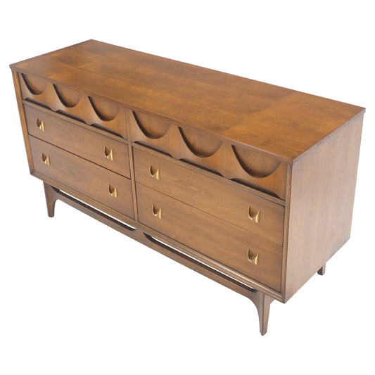 EstablishedLines Brasilia Mid Century Modern Walnut 6 Drawer Long Credenza Dresser MINT!