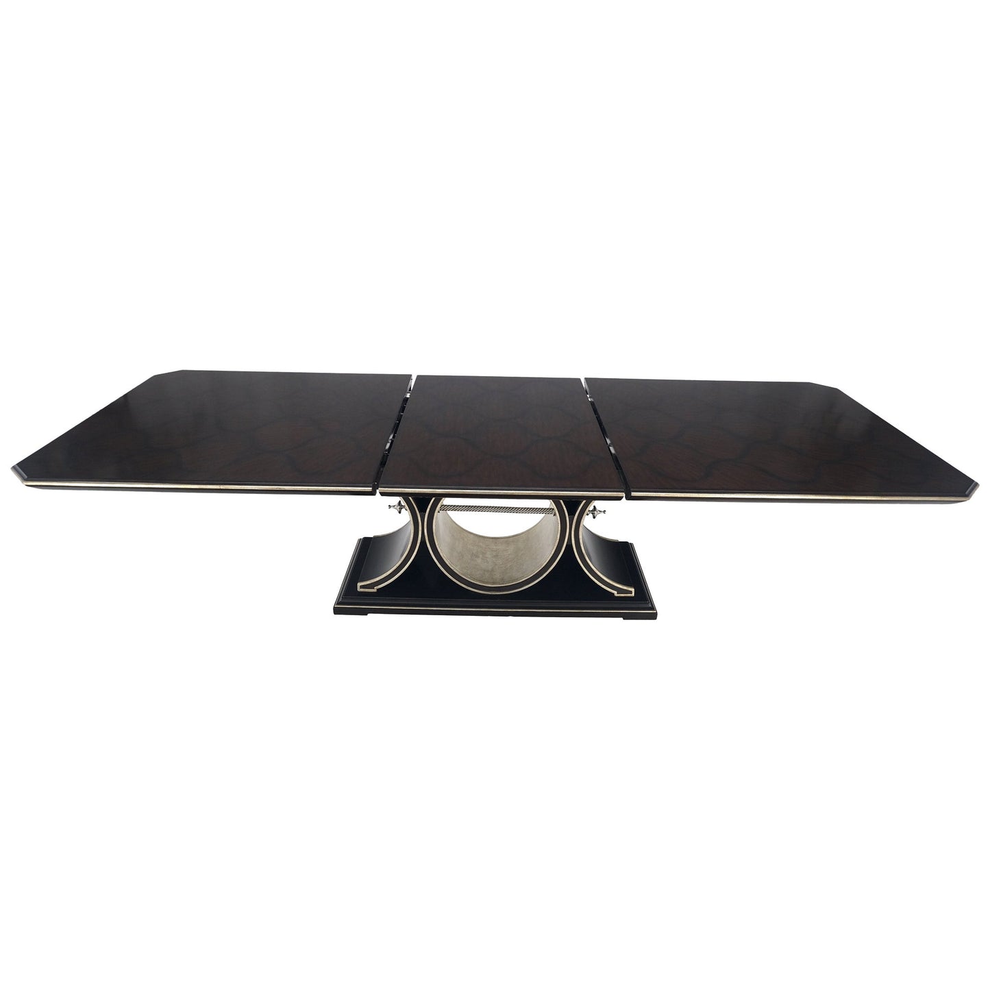 Maitland Smith Bolero 8' Long Dining Table 127" Total Length One Leaf Espresso