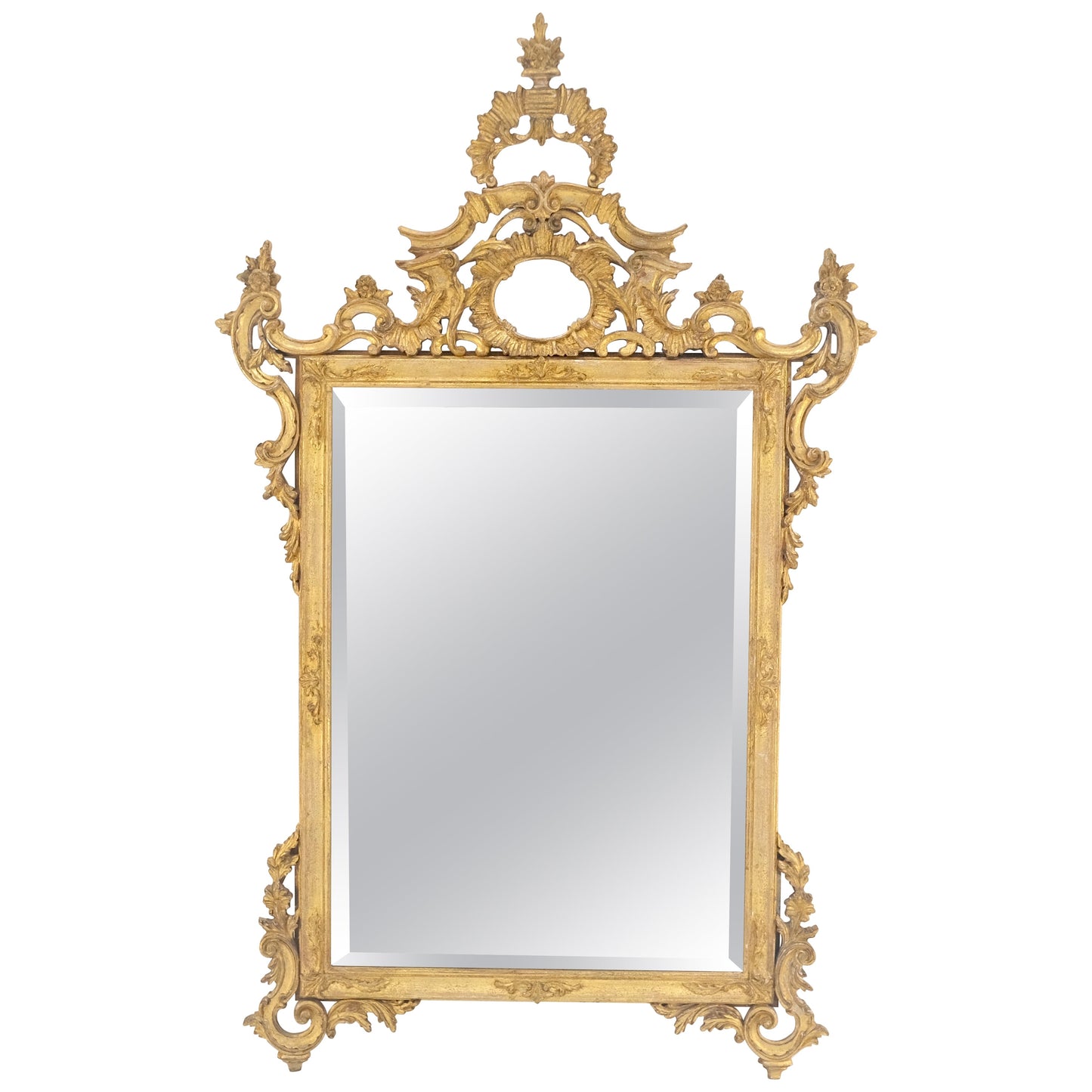 EstablishedLines Fine Rococo Style Large 53x40 Wall Mirror Rococo Style Made in Italy Mint