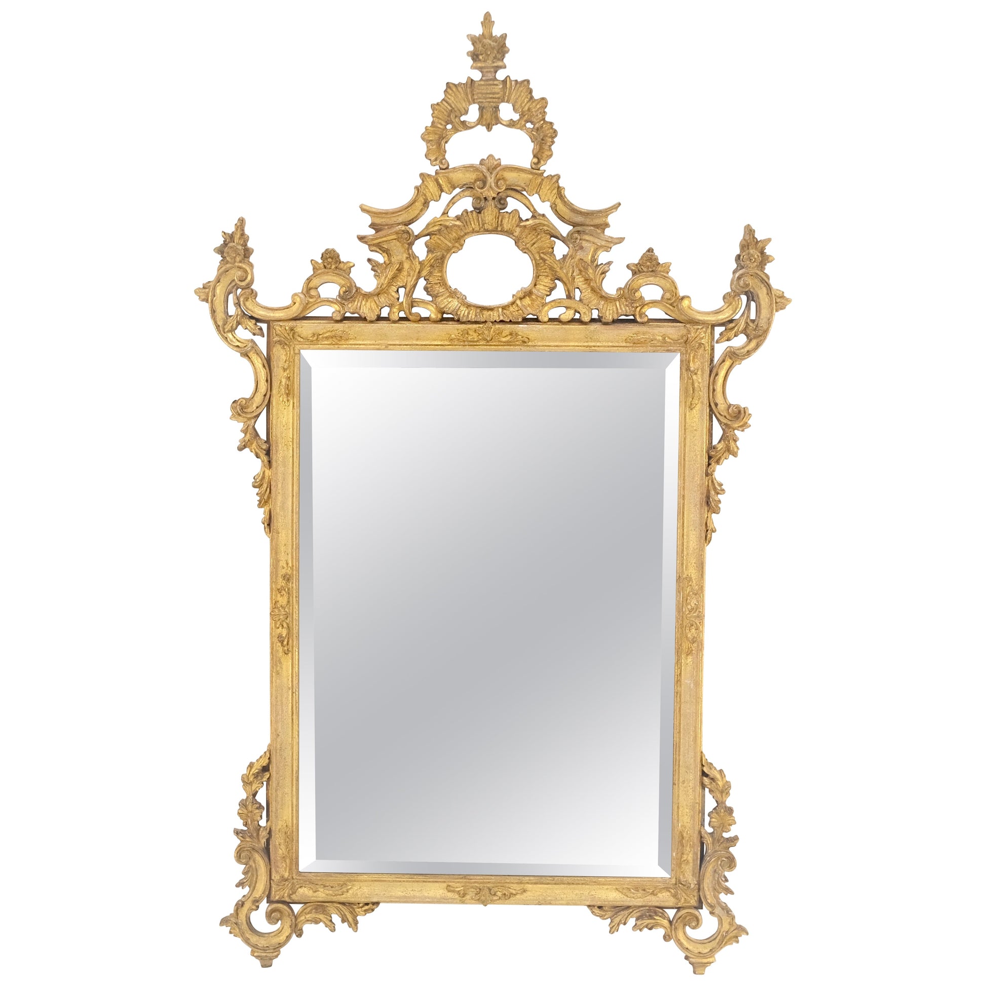 EstablishedLines Fine Rococo Style Large 53x40 Wall Mirror Rococo Style Made in Italy Mint