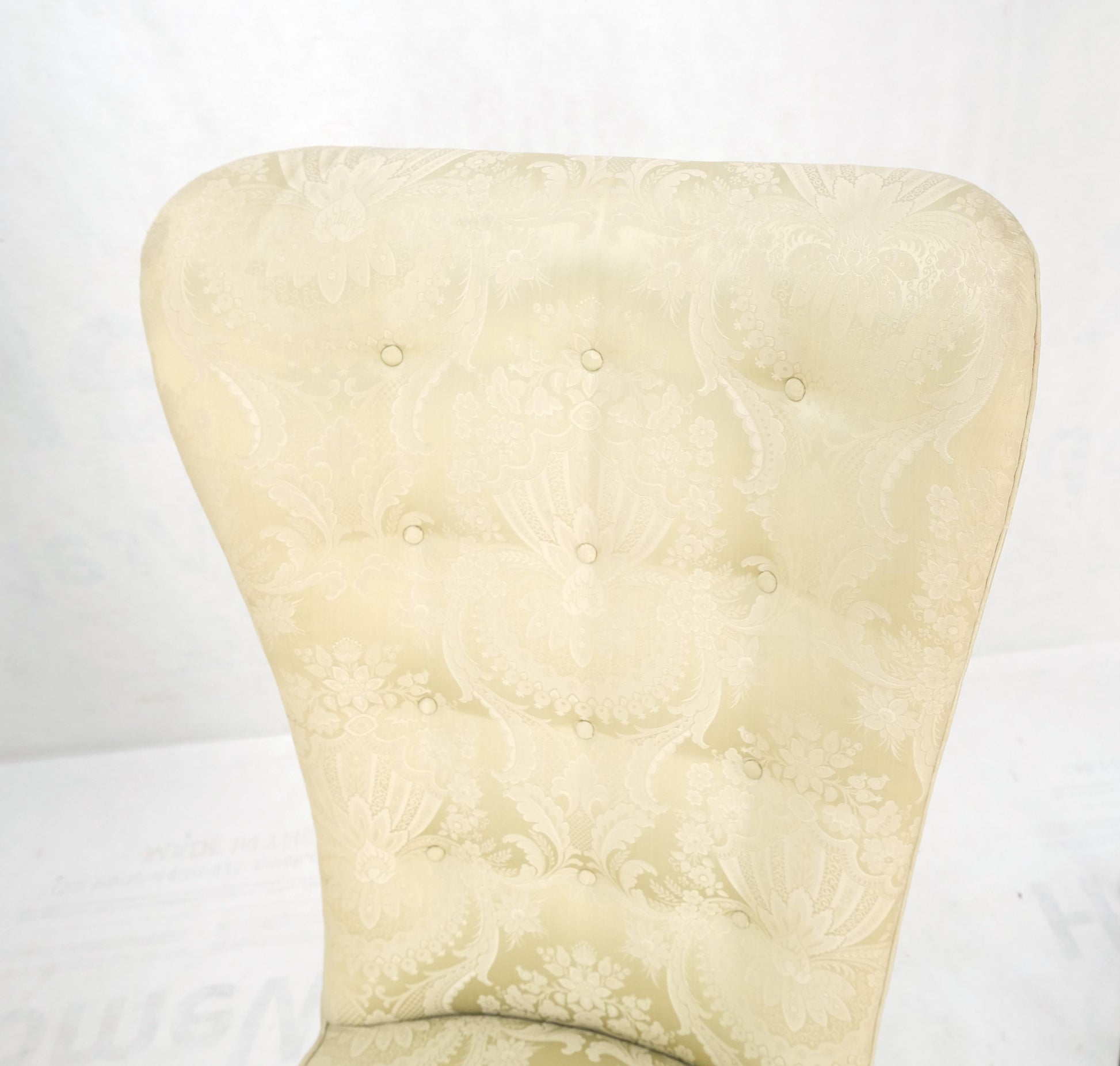 EstablishedLines Pair Italian Mid-Century Modern Extra Tall Back Thick Spring Seats Lounge Chairs