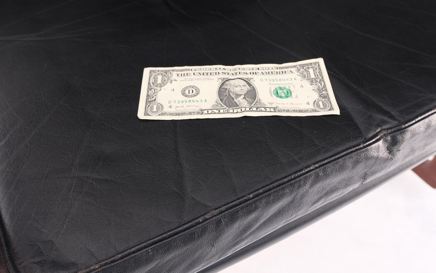 EstablishedLines Danish Mid-Century Modern Teak Leather Upholstery Lounge Rocking Chair MINT!