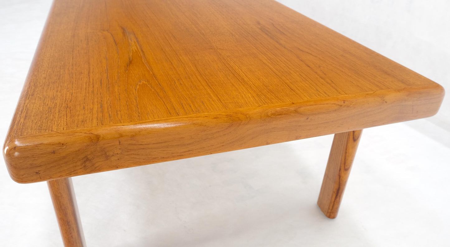 EstablishedLines Danish Mid Century Modern Compact Rectangle Solid Teak Legs Coffee Table MINT