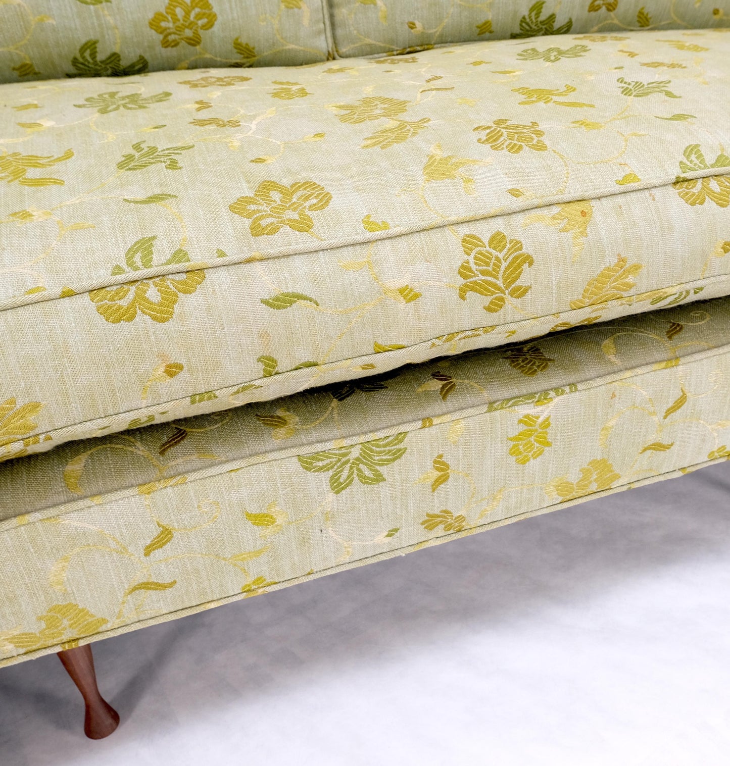 EstablishedLines Wrap Around Mid-Century Modern Sofa W Pair Matching Marble Top Tables Mint!