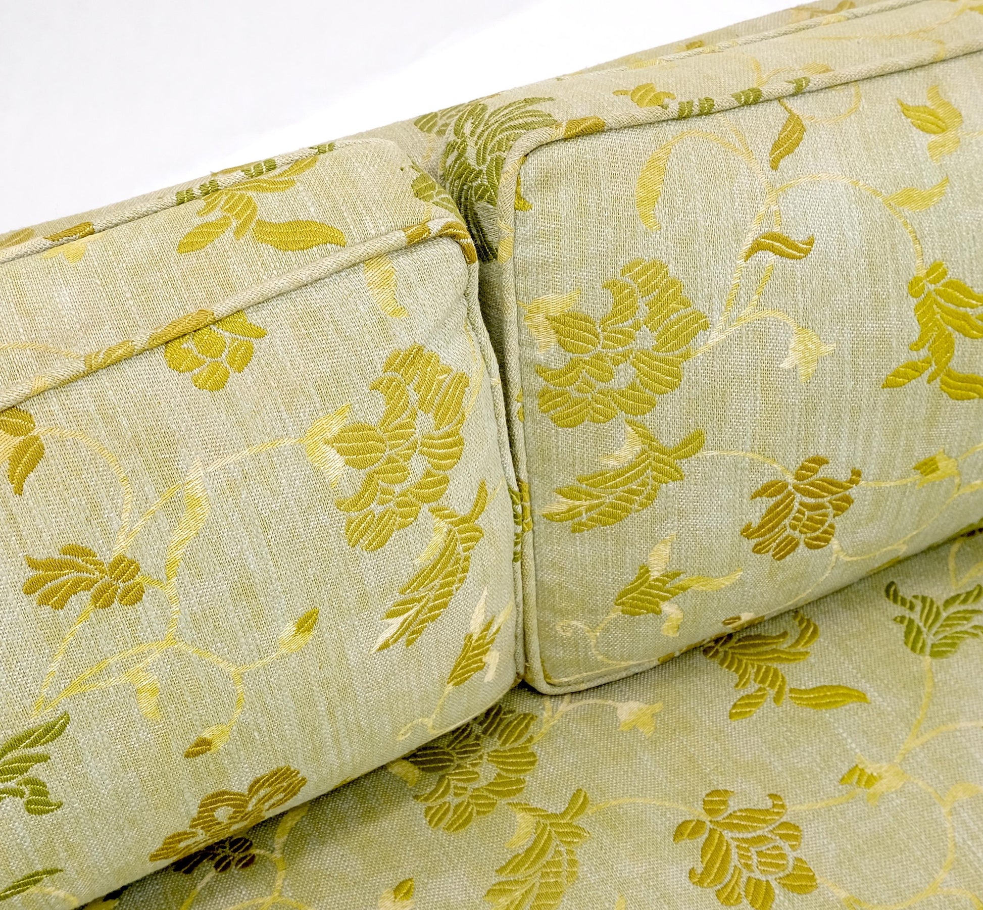 EstablishedLines Wrap Around Mid-Century Modern Sofa W Pair Matching Marble Top Tables Mint!