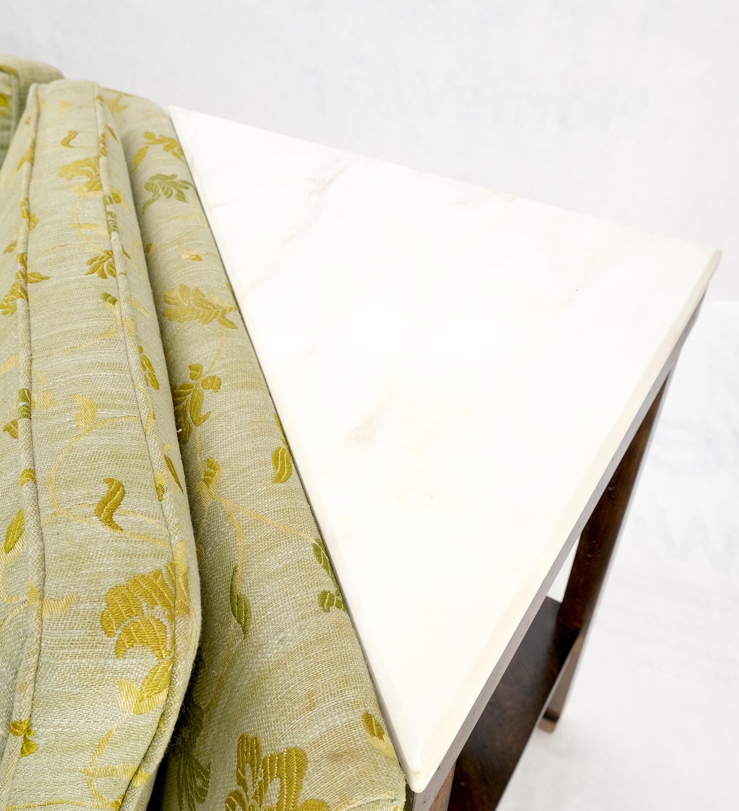 EstablishedLines Wrap Around Mid-Century Modern Sofa W Pair Matching Marble Top Tables Mint!