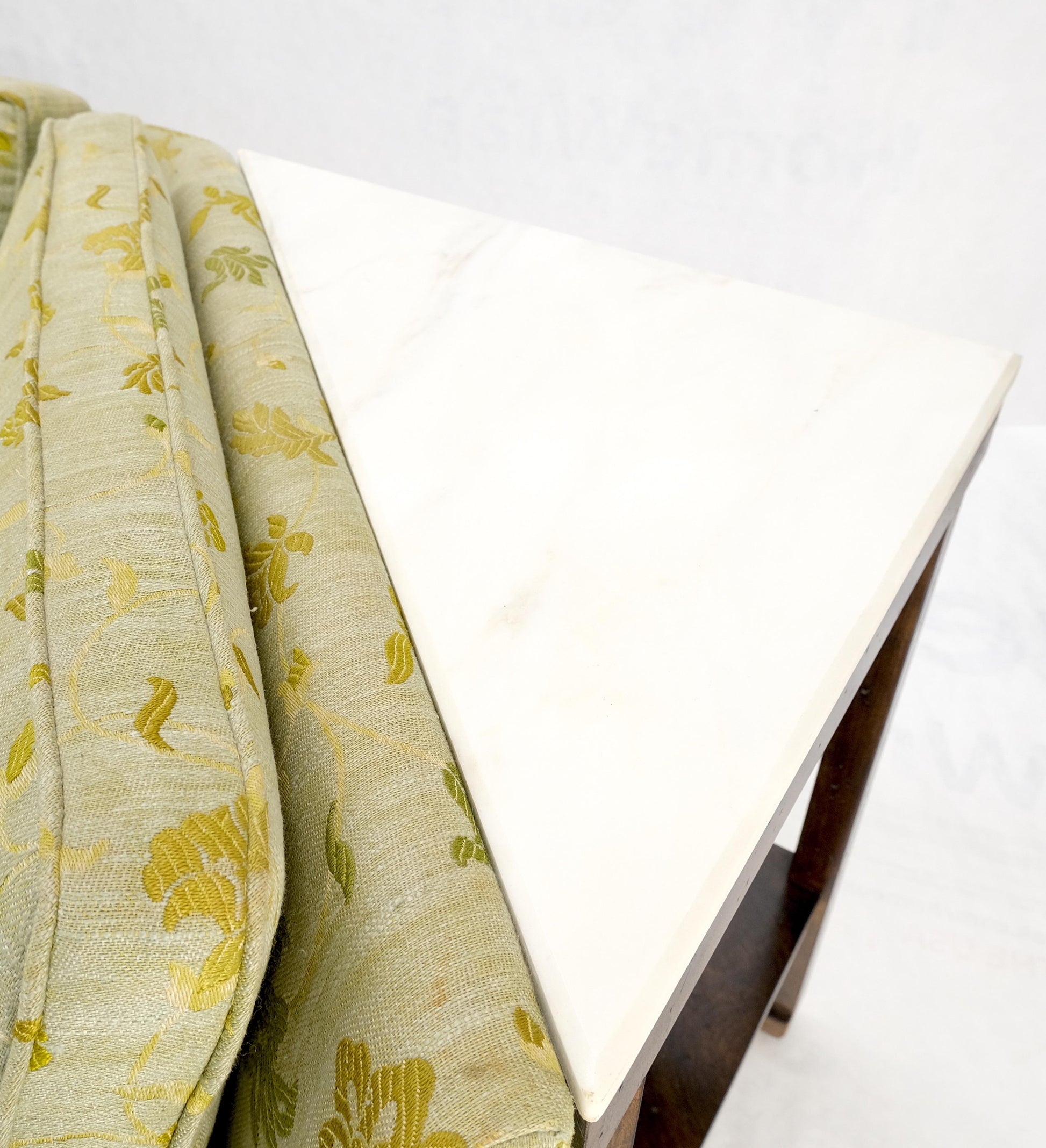 EstablishedLines Wrap Around Mid-Century Modern Sofa W Pair Matching Marble Top Tables Mint!