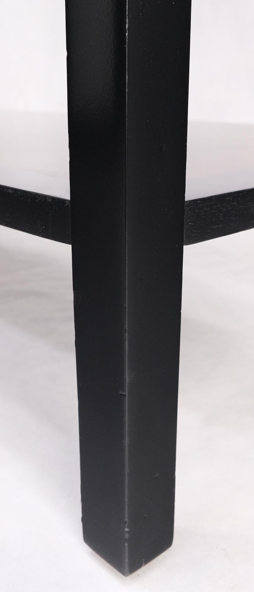 EstablishedLines Ebonized Base Walnut Three Doors Mid-Century Modern Credenza Console Cabinet