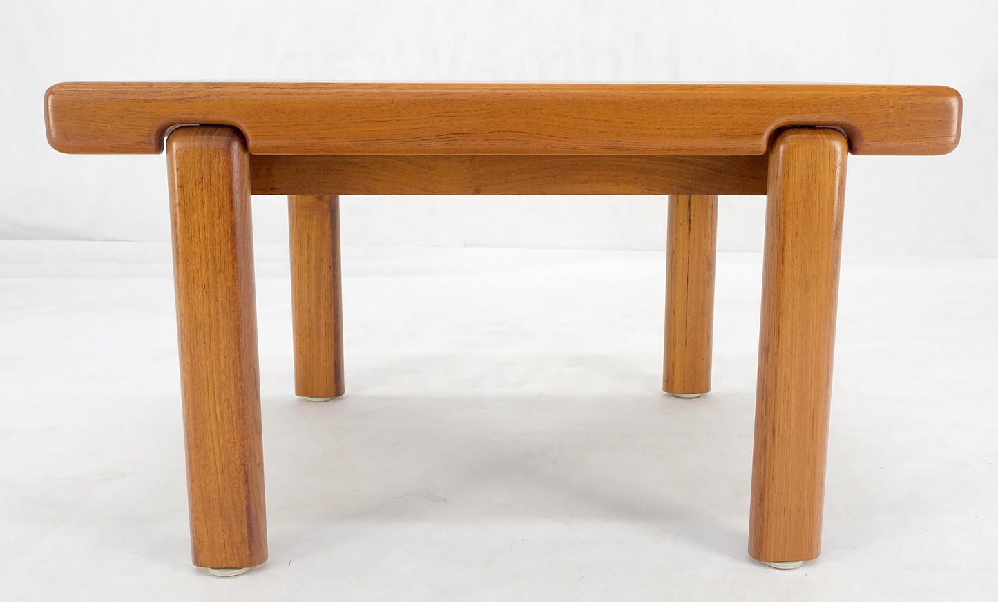 EstablishedLines Danish Mid Century Modern Solid Teak Legs Compact Rectangle Coffee Table MINT!