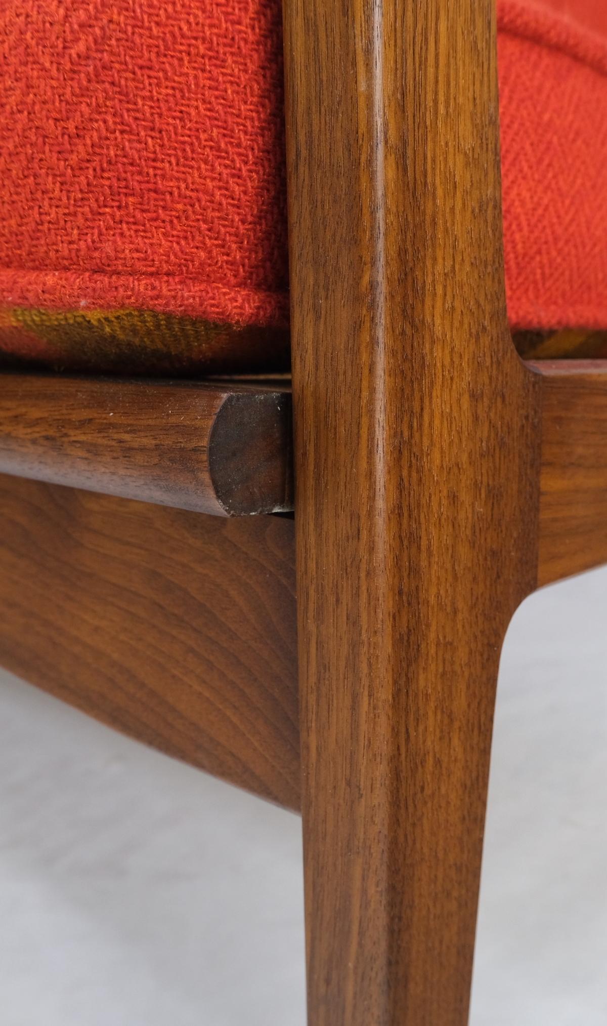 EstablishedLines Danish Mid-Century Modern Walnut Lounge Chair Settee Loveseat Couch Sofa Set