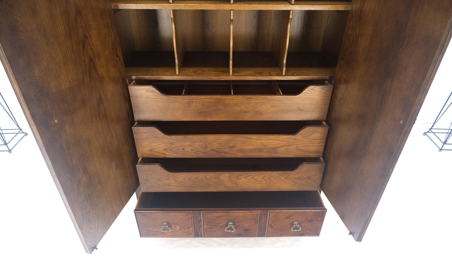 EstablishedLines Henredon Oak Linen Press Cupboard Chest of Drawers Armoire Lots of Storage MINT