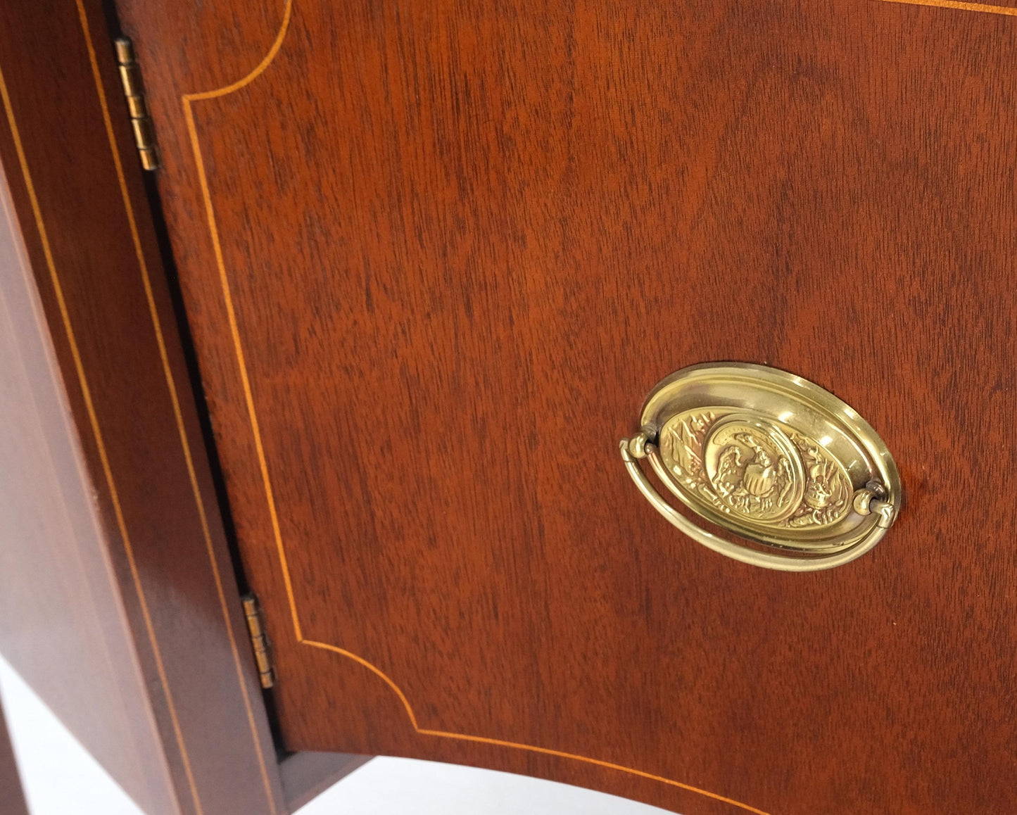 EstablishedLines Full Size Pencil Inlaid Mahogany Federal SideBoard Server Buffet by Baker MINT!