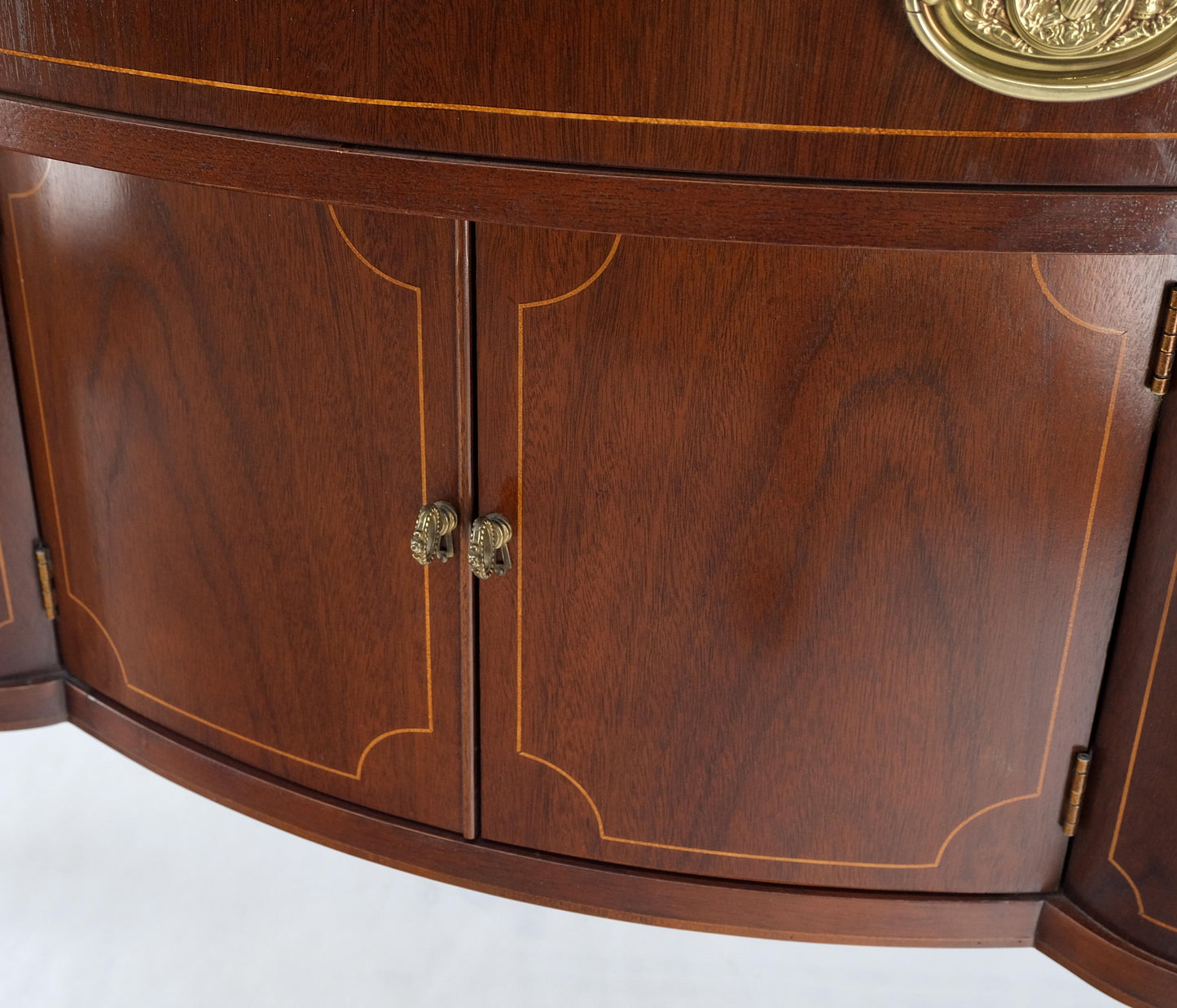 EstablishedLines Full Size Pencil Inlaid Mahogany Federal SideBoard Server Buffet by Baker MINT!