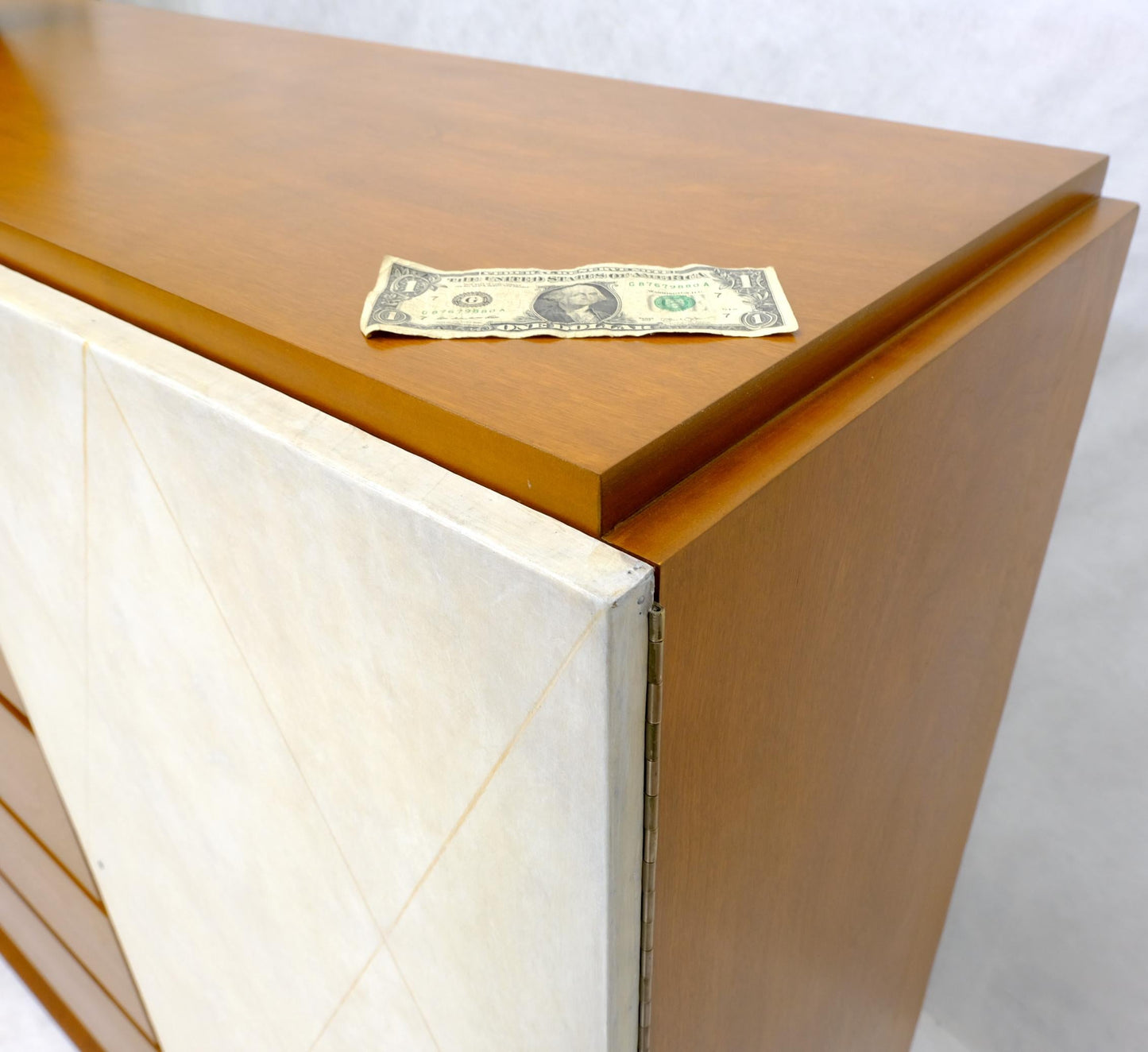 EstablishedLines Art Deco 5 Drawers w/ 2 Secret Drawers 2 Leather Diamond Doors Compartment