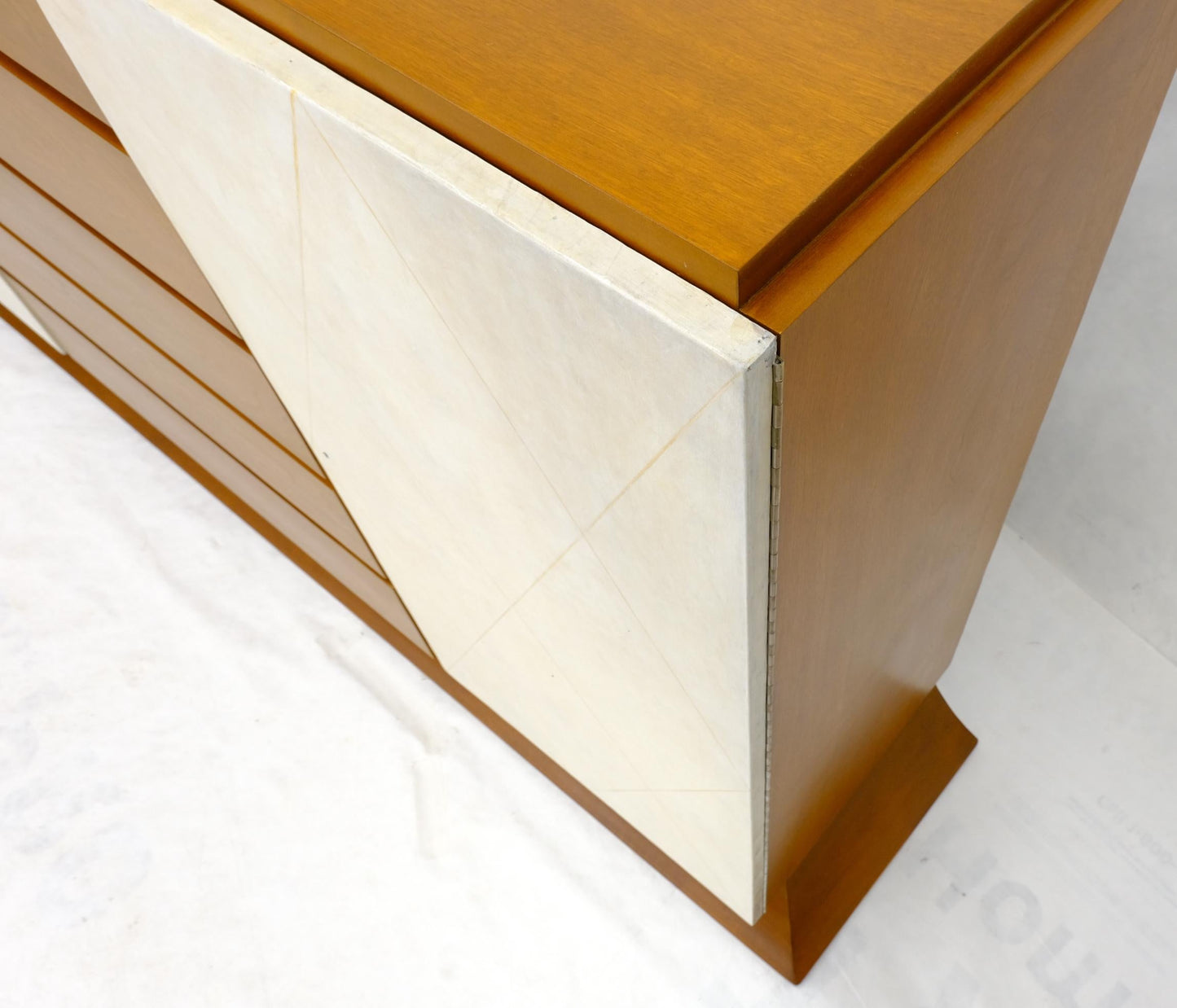 EstablishedLines Art Deco 5 Drawers w/ 2 Secret Drawers 2 Leather Diamond Doors Compartment