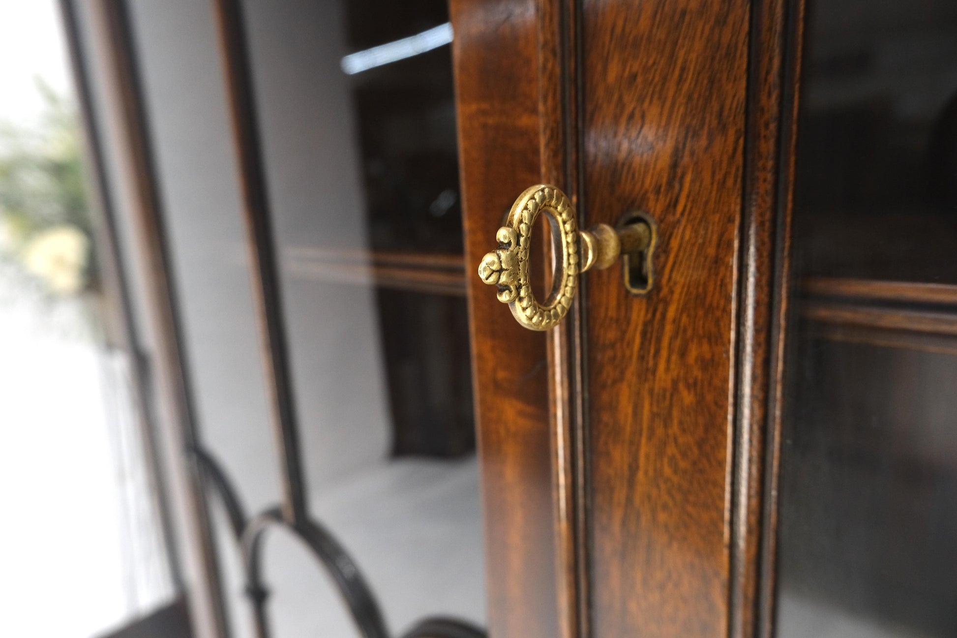 EstablishedLines Beacon Hill Two Part Crotch Flame Mahogany Individual Glass Pane Breakfront MINT