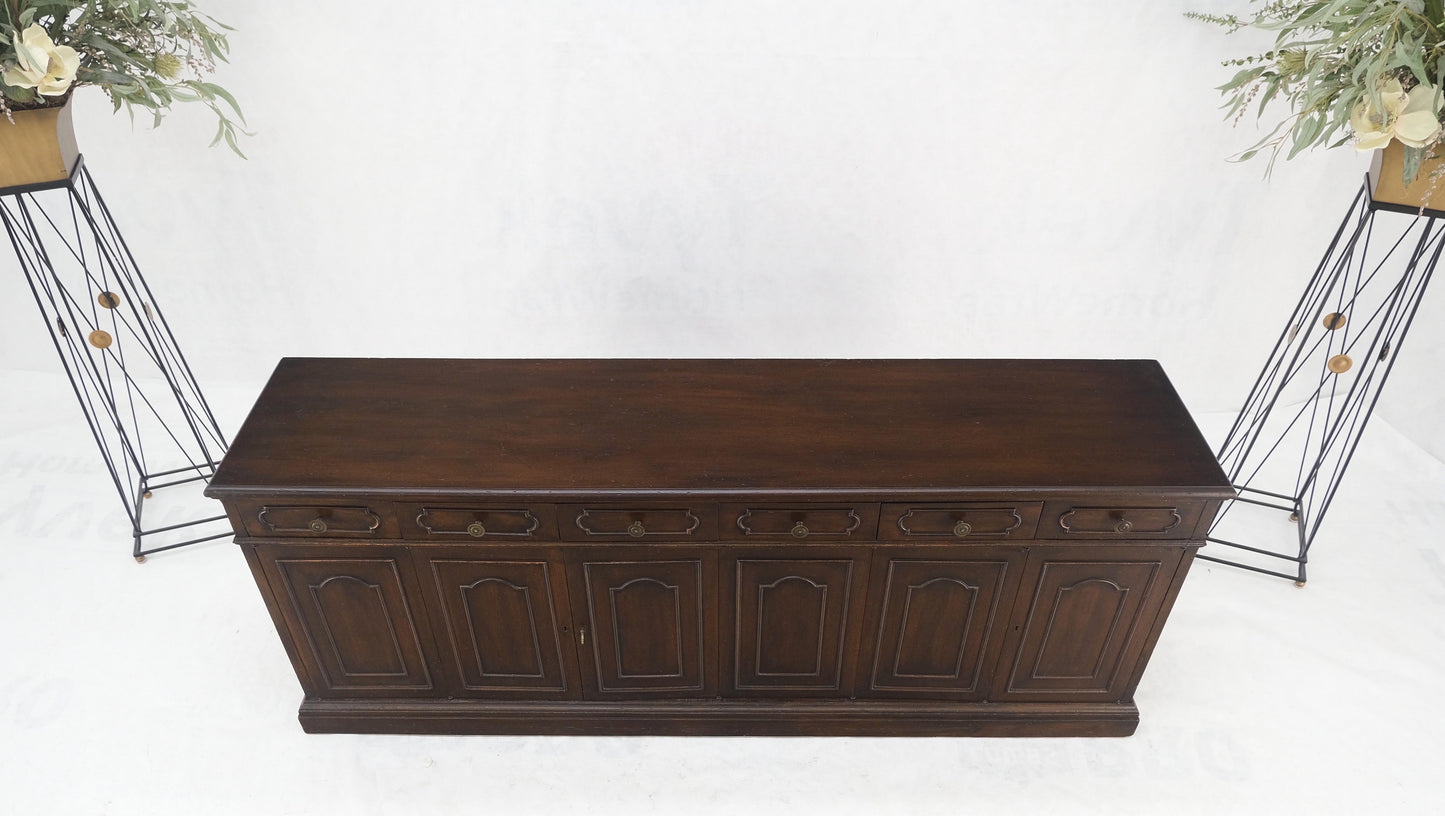 EstablishedLines Bloomingdale's Long Dresser Credenza Accordion Door 18 Drawers Dark Walnut MINT!