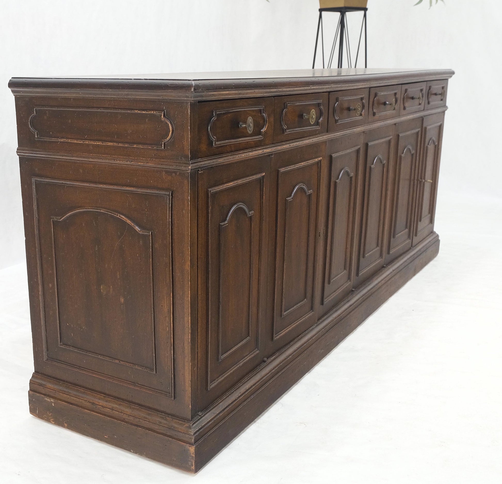 EstablishedLines Bloomingdale's Long Dresser Credenza Accordion Door 18 Drawers Dark Walnut MINT!