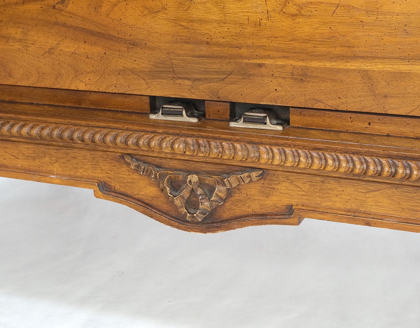 EstablishedLines Pair of French Double Brass Lattice Carved Doors Storage Cabinets Dressers MINT!