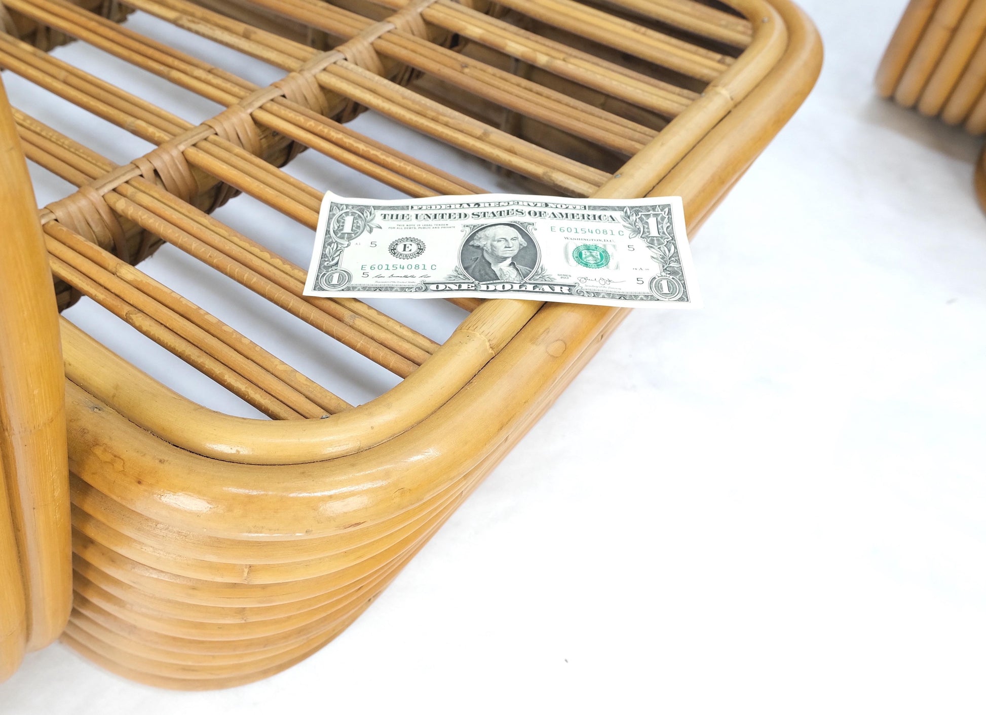 EstablishedLines New Upholstery Paul Frankl Rattan Living Room Tank Chair Set MINT!