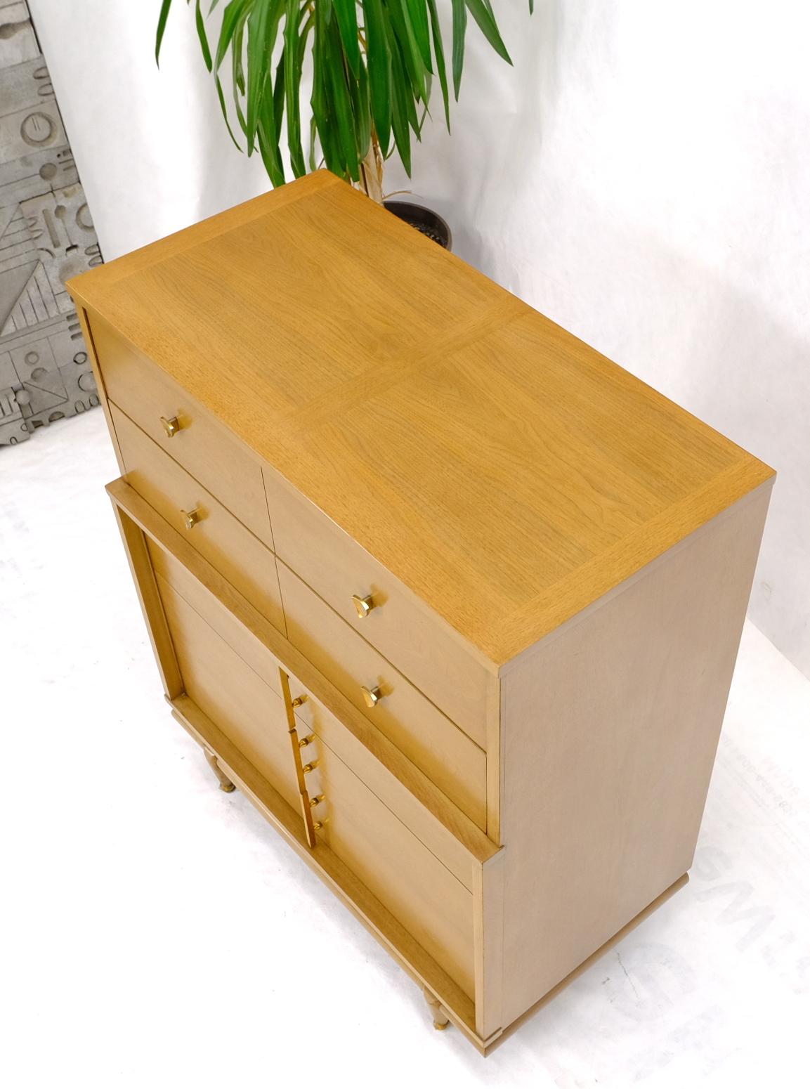 EstablishedLines Mid-Century Modern Floating Base 5 Drawers High Chest Dresser