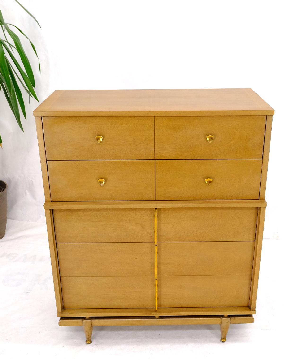 EstablishedLines Mid-Century Modern Floating Base 5 Drawers High Chest Dresser