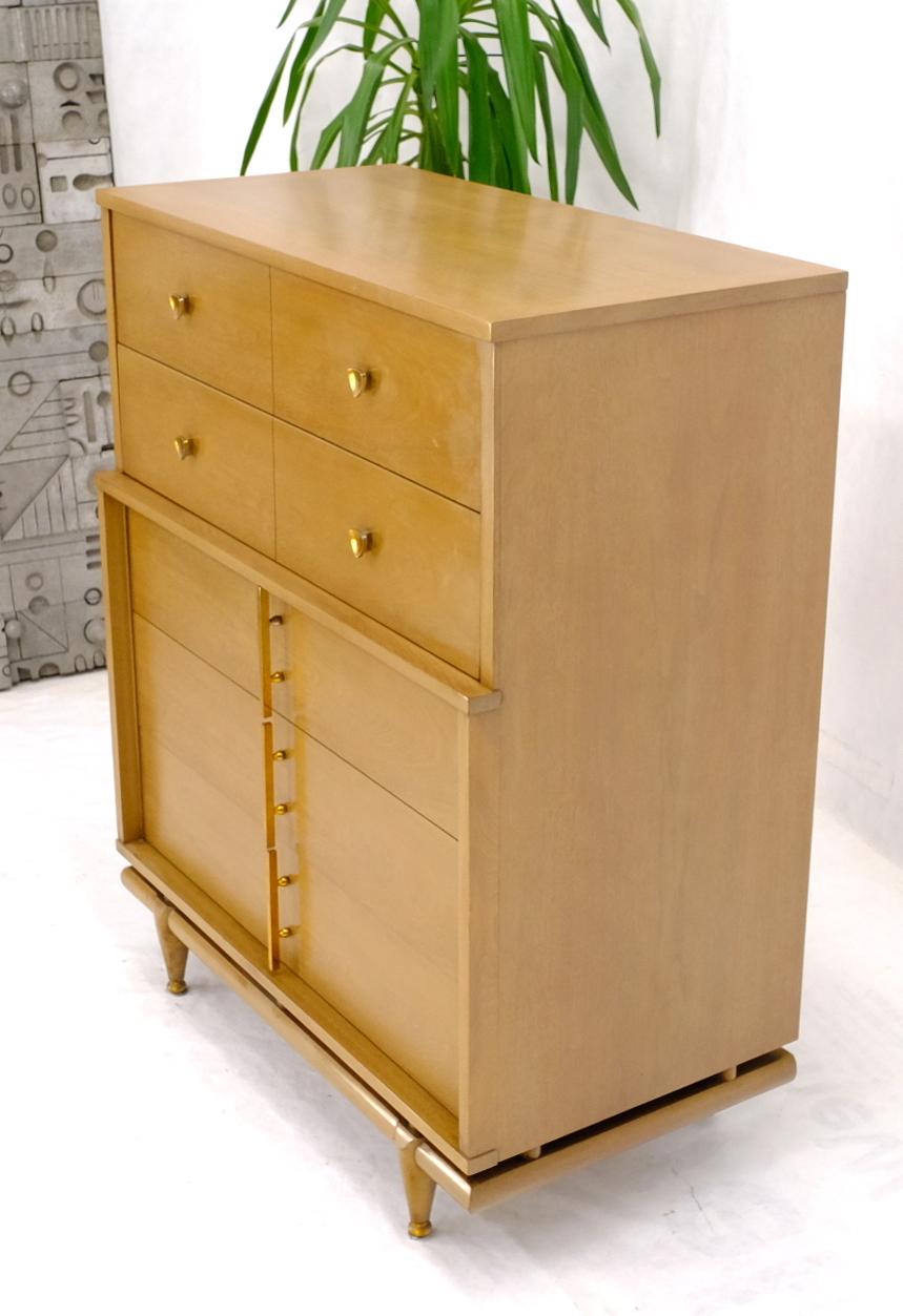 EstablishedLines Mid-Century Modern Floating Base 5 Drawers High Chest Dresser