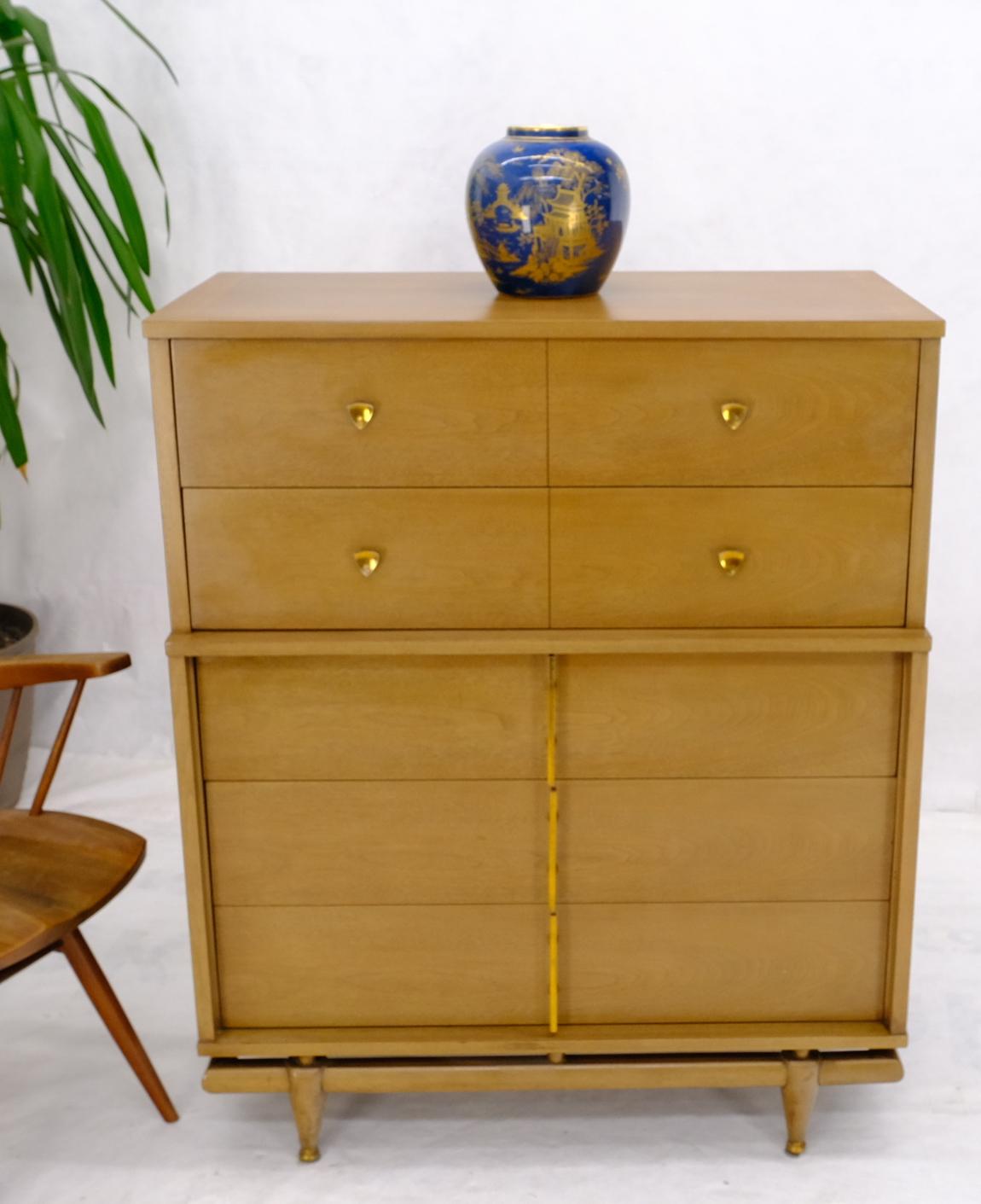 EstablishedLines Mid-Century Modern Floating Base 5 Drawers High Chest Dresser