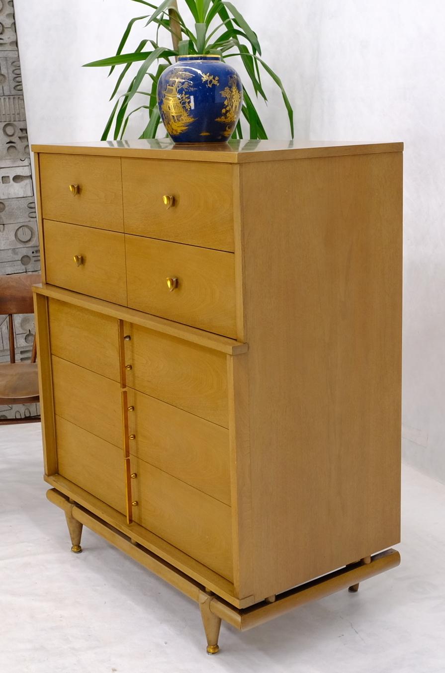 EstablishedLines Mid-Century Modern Floating Base 5 Drawers High Chest Dresser