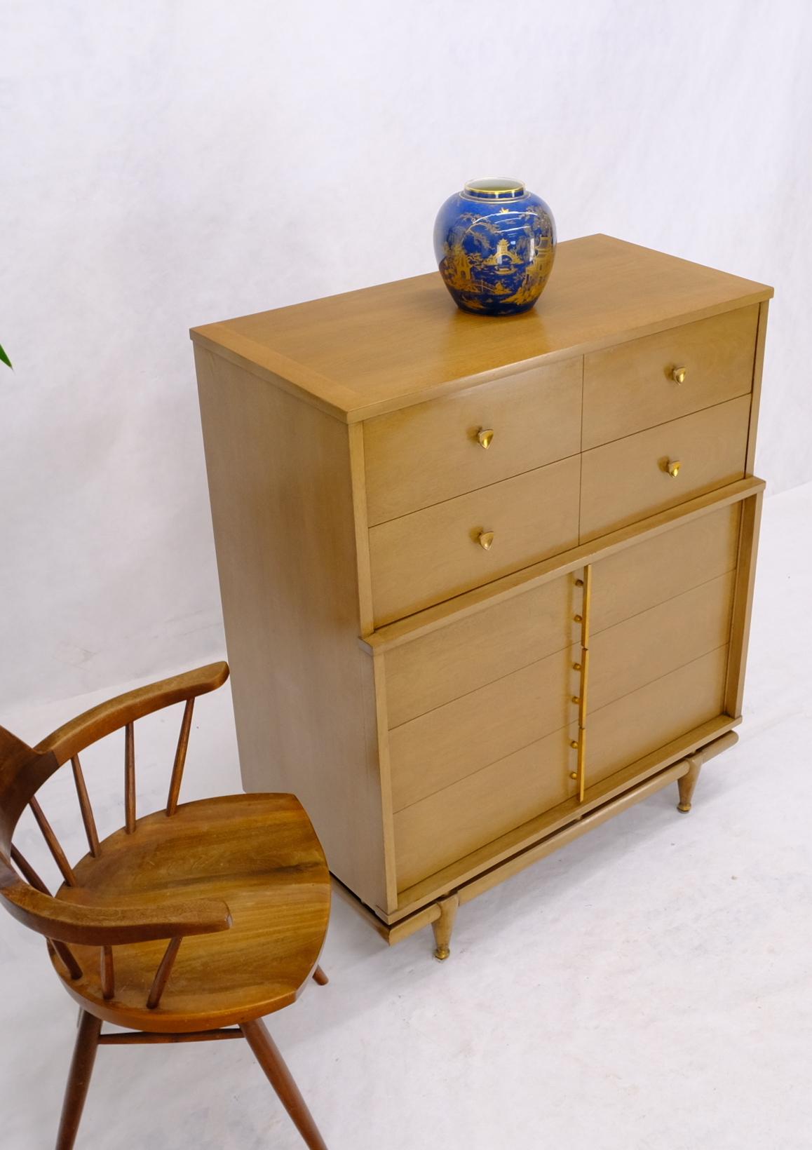 EstablishedLines Mid-Century Modern Floating Base 5 Drawers High Chest Dresser